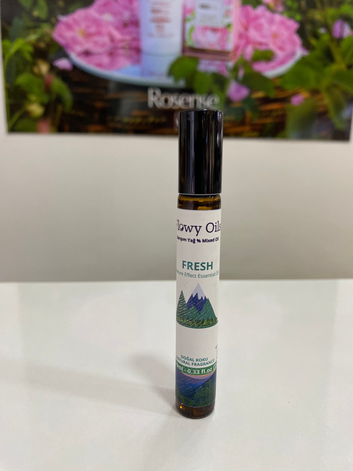 Flowy Oils Fresh Doğal Karışım Esansiyel Yağ Uçucu Yağ Karışımı Etkili Koku, Esans Doğal Roll-on 10ml - Gül Zamanı