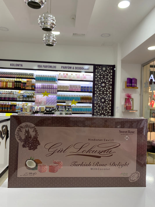 Gül Lokumu Hindistan Cevizli 500 Gr | Rosense®